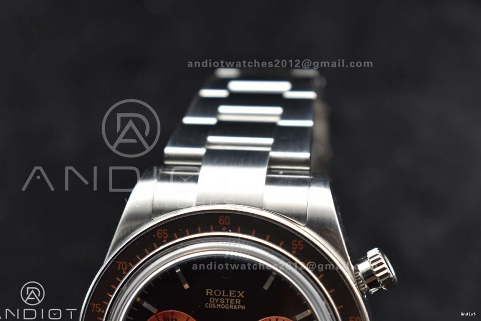Daytona SS Dial Orange on SS A7750 Best Bracelet Edition Black ADGF 0306